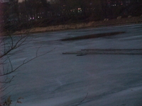 樂天旁邊之結冰小河。